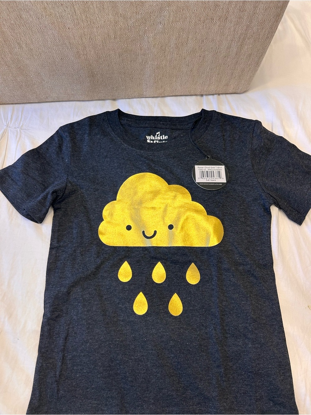 Kids' Whistle & Flute Tee with gold Cloud Graphic